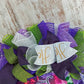 He is Risen - Easter Wreath - Purple and Green Decorative Wreath - Church Door Decor