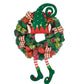 Elf Themed Christmas Wreath, Festive Door Hanger, Holiday Home Decor