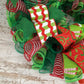 Elf Themed Christmas Wreath, Festive Door Hanger, Holiday Home Decor