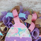 Happy Easter Wreaths for Front Door - Egg Decor - Purple Lavender Pink Yellow