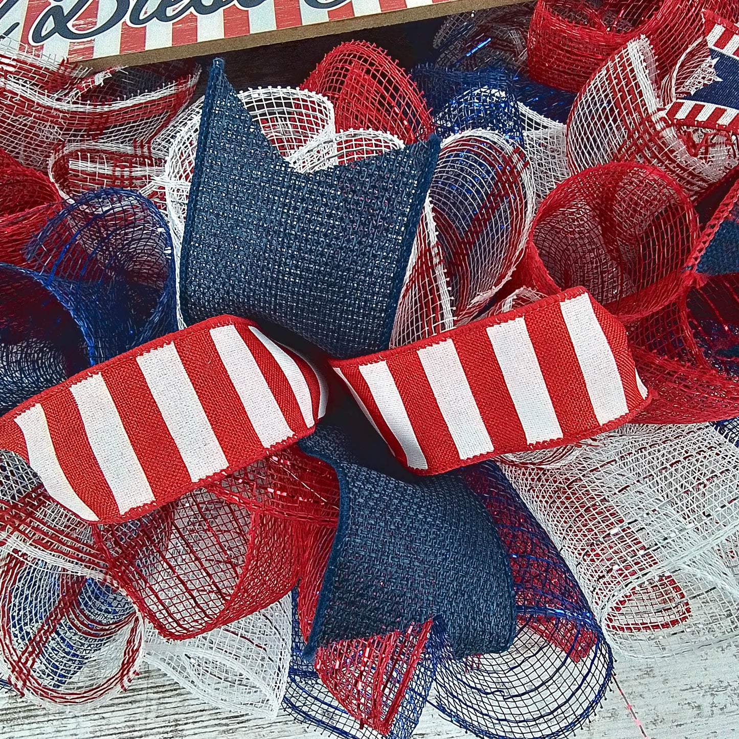 4th of July Door Wreath, God Bless America Wreaths