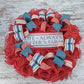 Red Farmhouse Wreath - Better on the Farm - Rustic Burlap Everyday Decor