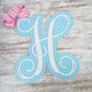 Personalized Door Hanger, Birch Wood Monogram, Custom Letter and Bow Color Decor