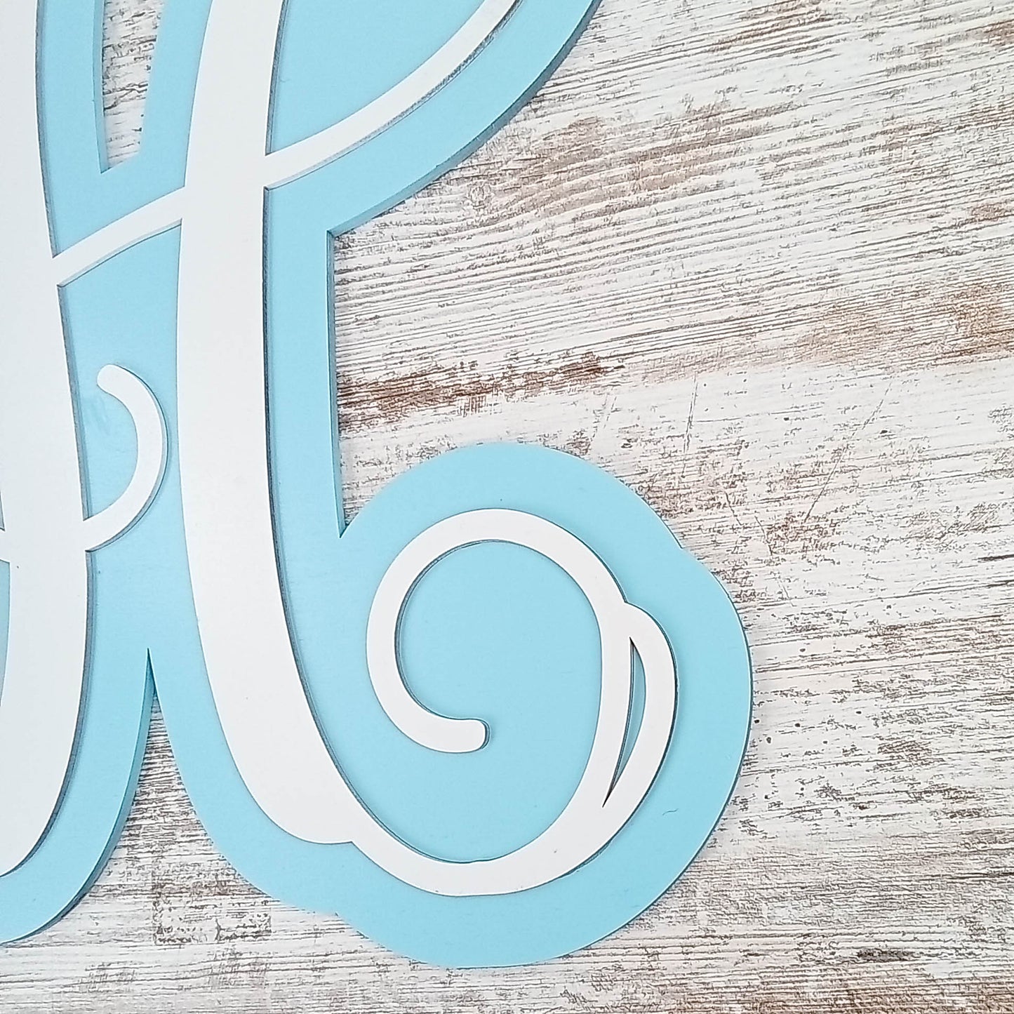 Personalized Door Hanger, Birch Wood Monogram, Custom Letter and Bow Color Decor