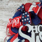 Navy Blue Fourth of July Mesh Door Wreath