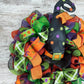 Halloween Witch Wreath | Hat Legs Halloween Front Door Mesh Welcome Wreath; Lime Green Black Orange