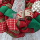 Merry Christmas Wreath | Rustic Christmas Wreath | Outdoor Front Door Wreath | Red Jute Green