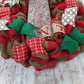 Merry Christmas Wreath | Rustic Christmas Wreath | Outdoor Front Door Wreath | Red Jute Green