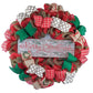 Merry Christmas Wreath | Rustic Christmas Wreath | Outdoor Front Door Wreath | Red Jute Green