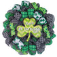 St. Patrick's Day Wreath, Holiday Door Decor, Shamrock Ribbon Wreath