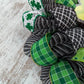 St. Patrick's Day Wreath, Holiday Door Decor, Shamrock Ribbon Wreath