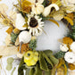 Sunflower, Eucalyptus and Pumpkin Fall Door Wreath