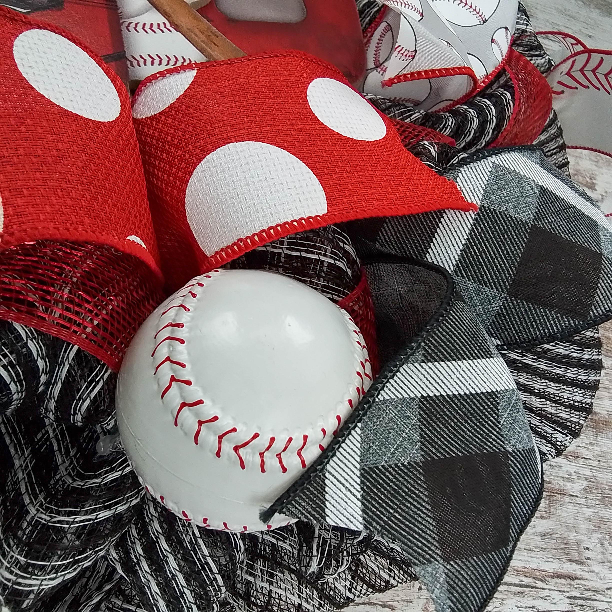 Baseball outlet wreath. Baseball. Sports wreath. Door decor. Mesh wreath. Welcome wreat