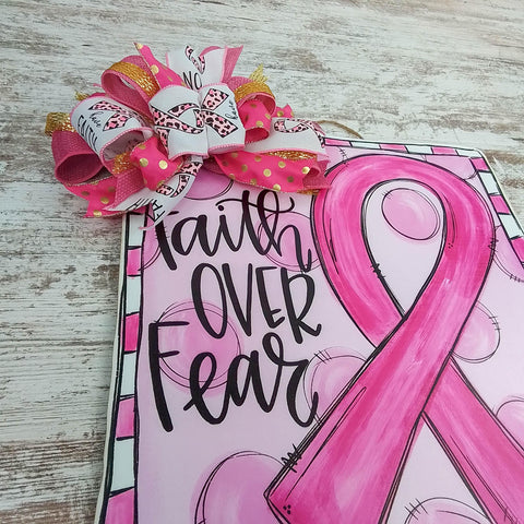 Breast Cancer Awareness Notepad FAITH OVER FEAR Breast Cancer