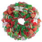 Glitter Merry Christmas Mesh Front Door Wreath | Red Lime Green White : C1 - Pink Door Wreaths