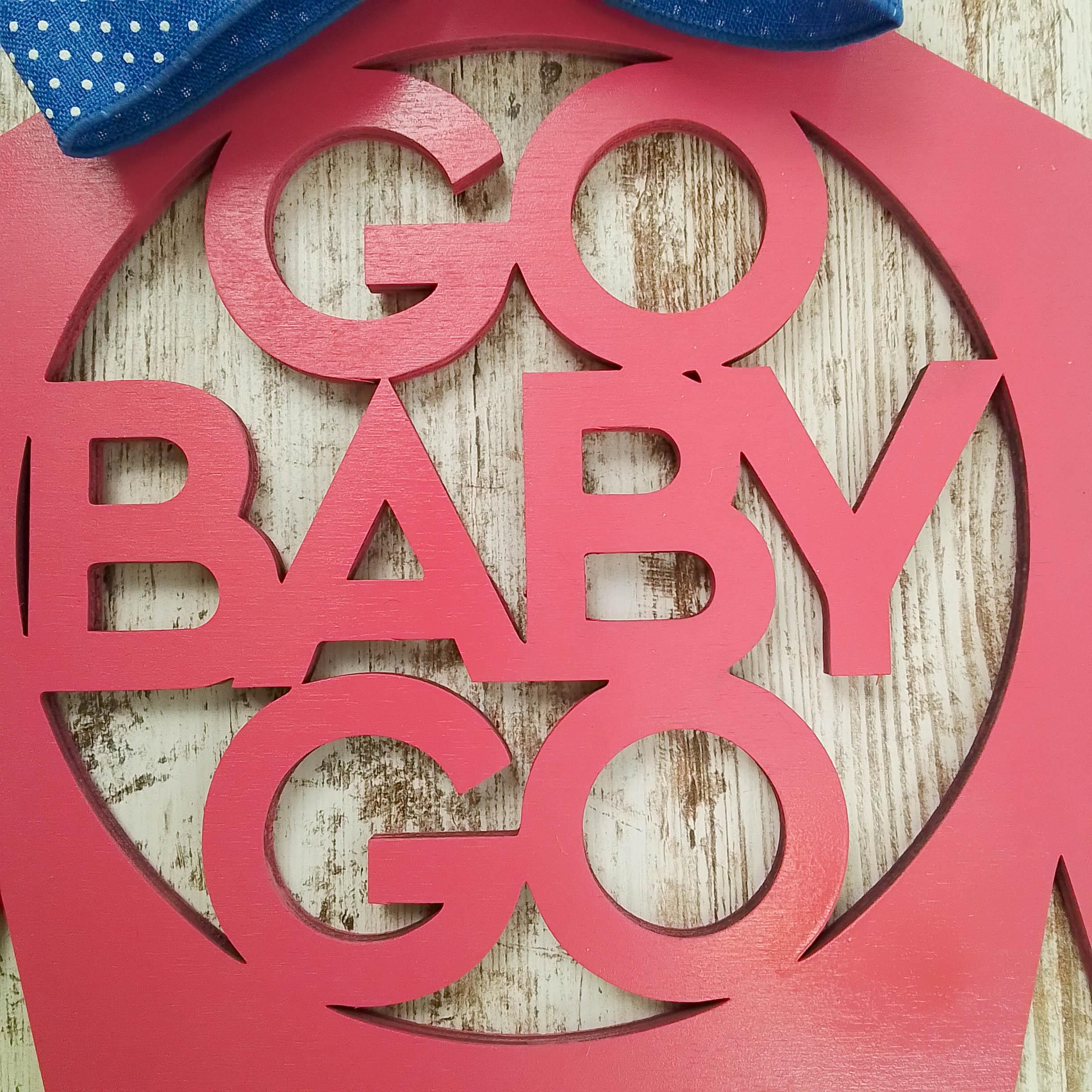 Derby Silk Door Hanger with Go Baby 2024 Go- Burlap Door Hanger