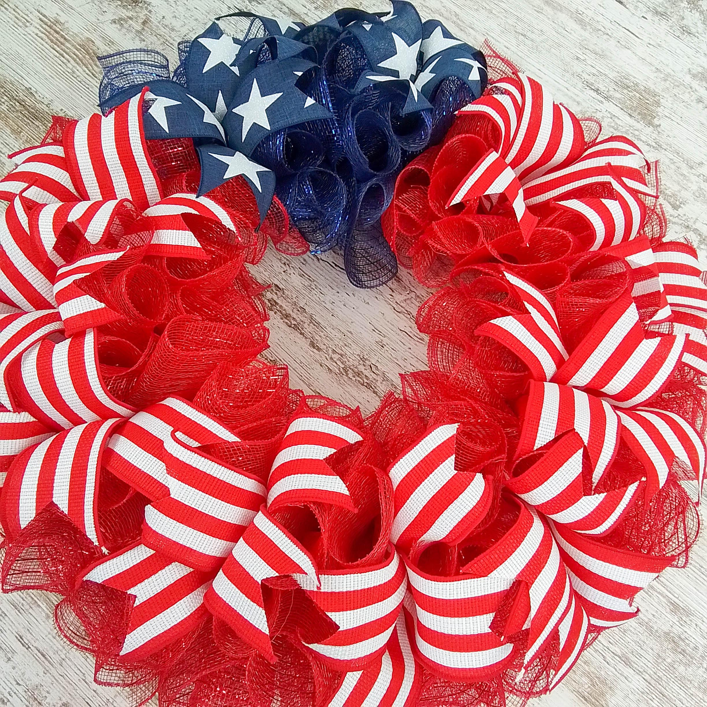 Patriotic wreath selling