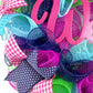 Everyday Door Wreath | Summer Spring Wreath | Outdoor Wreath | Pink Turquoise Navy Blue Green : P5