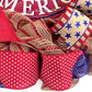 God Bless America Door Wreath, Burlap and Red