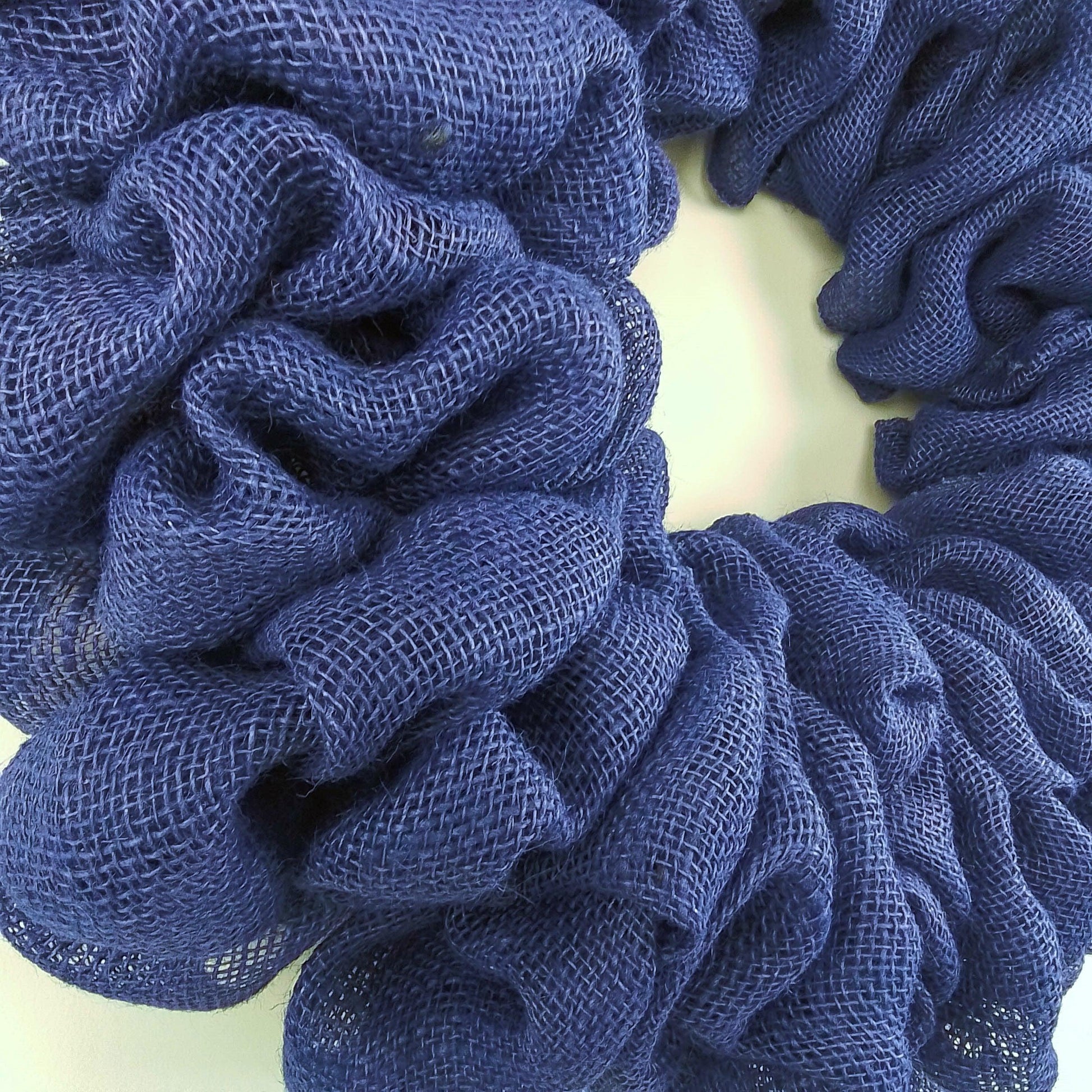 Royal Blue Plain Burlap Wreath Already Made - Everyday Wreath to Decorate DIY - Add Bow, Ribbons on Your Own - Premade - Pink Door Wreaths