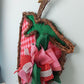 Spring Summer Strawberry Grapevine Wreath - Gingham Door Hanger Oversized Bow Pink Fuschia Door Decor; Pink Red Emerald - Pink Door Wreaths