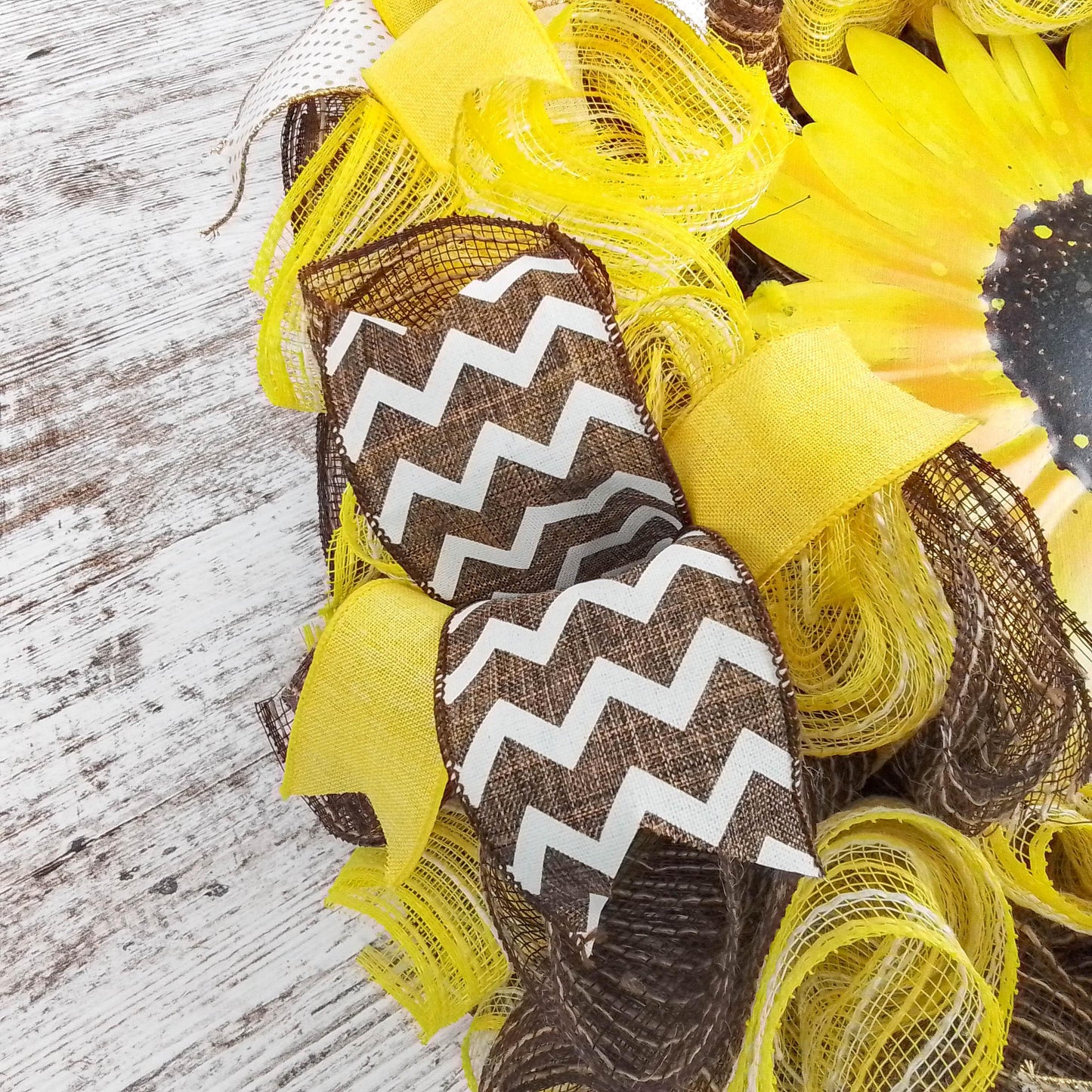 Sunflower Front Door Wreath - Burlap Sun Flower Decorations | Yellow Brown Jute - Pink Door Wreaths