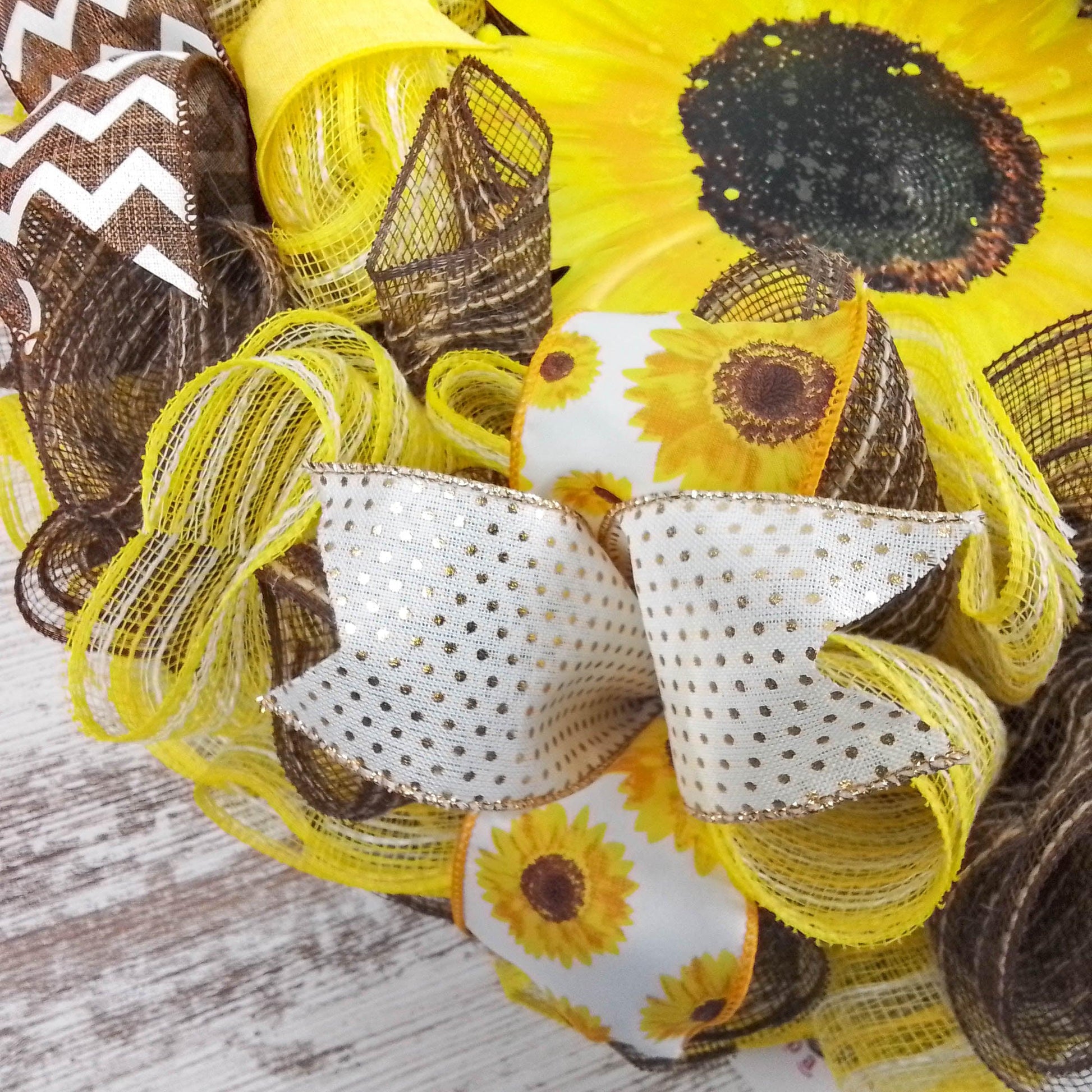 Sunflower Front Door Wreath - Burlap Sun Flower Decorations | Yellow Brown Jute - Pink Door Wreaths