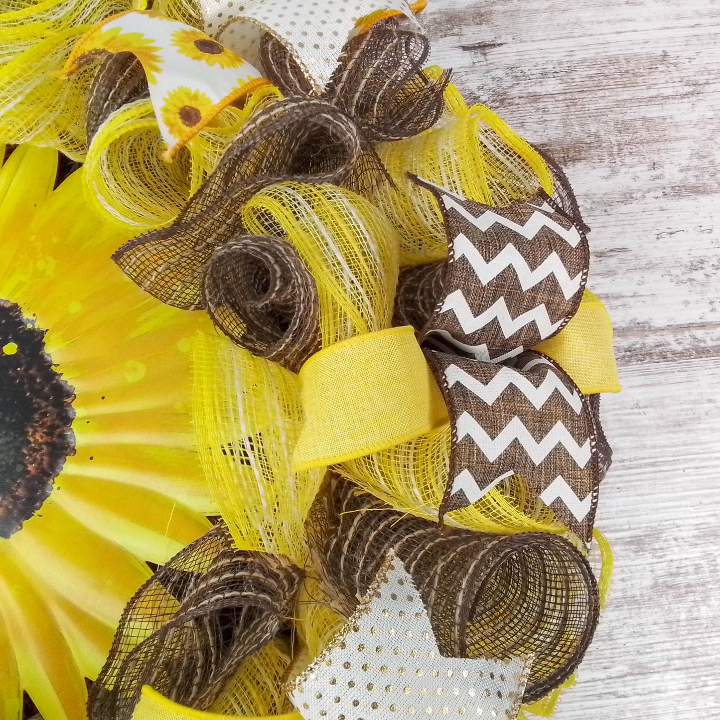 Sunflower Front Door Wreath - Burlap Sun Flower Decorations | Yellow Brown Jute - Pink Door Wreaths