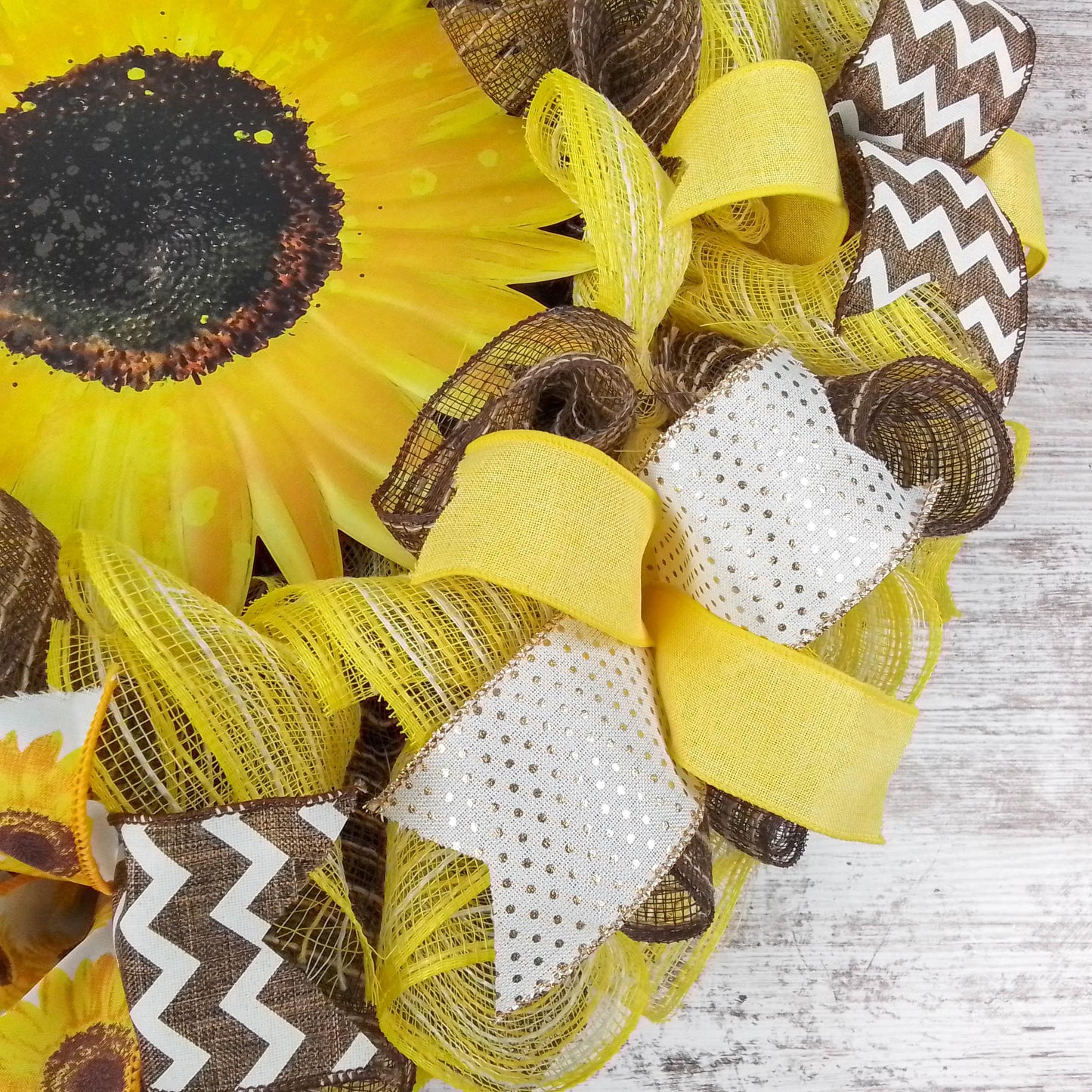 Sunflower Front Door Wreath - Burlap Sun Flower Decorations | Yellow Brown Jute - Pink Door Wreaths