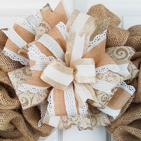 Burlap Wedding Bow