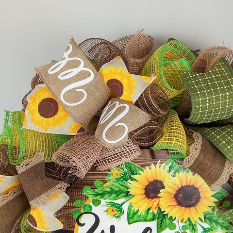 Sunflower Wreath, Spring Wreath, Everyday Wreath, Welcome Wreath