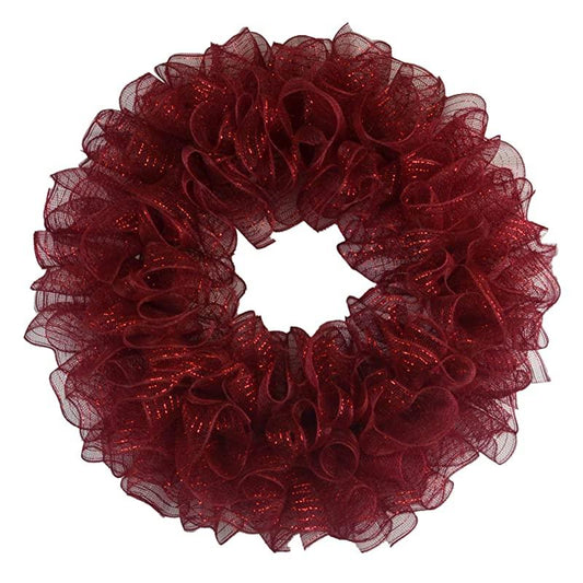 Burgundy Plain Wreath Base Already Made - Premade Starter Wreaths - Pink Door Wreaths