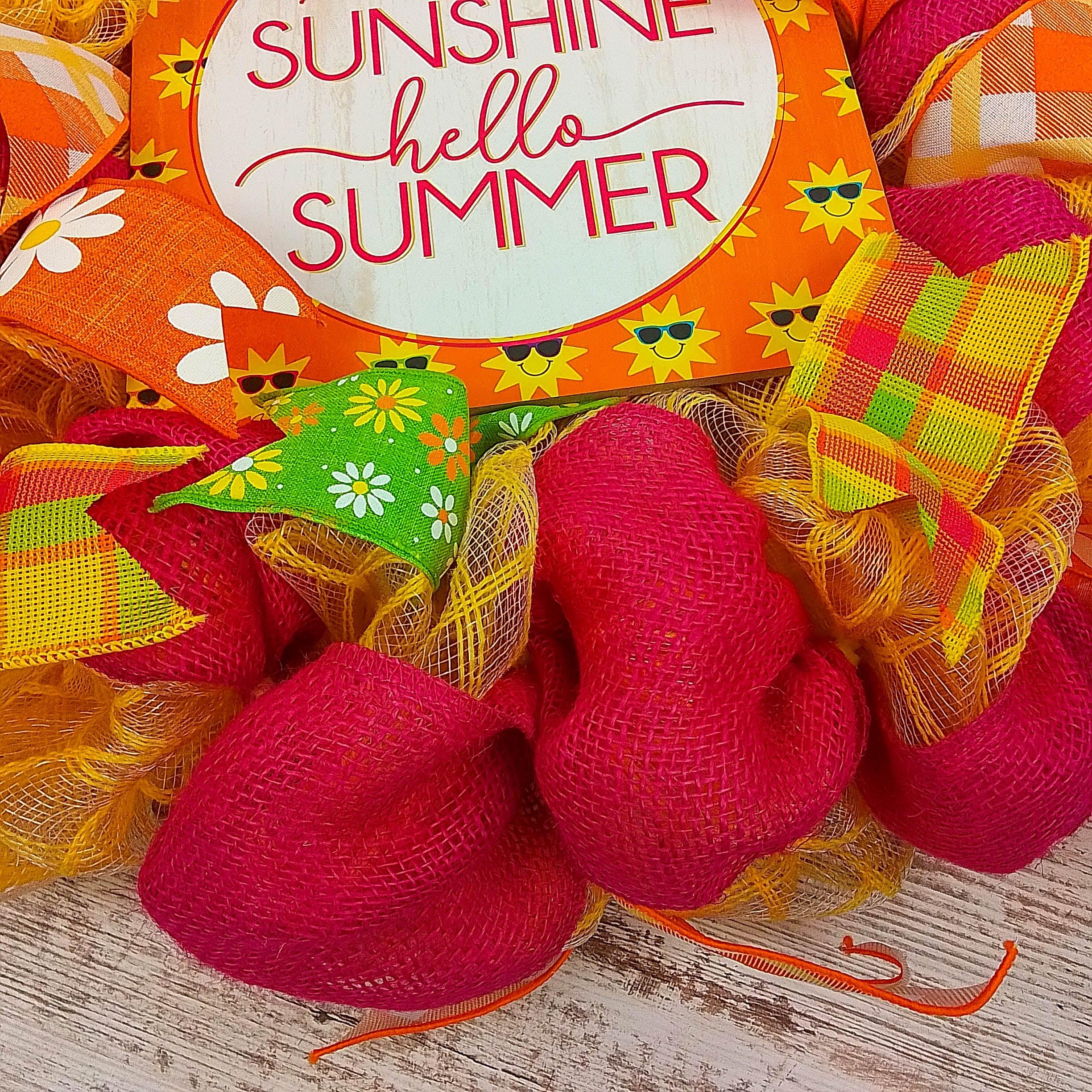 Handmade Wreath! Hello sunshine, hello on sale summer!