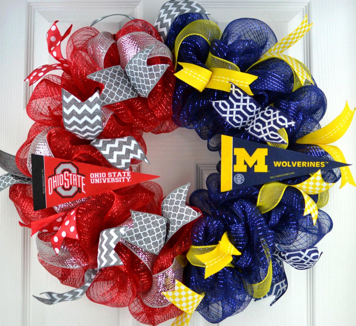 House Divided good Football Wreath