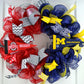 House divided football wreath - Pink Door Wreaths