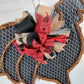 Rustic Farmhouse Grapevine Wreath - Rooster Door Hanger Oversized Bow Gingham Door Decor; Red Black Burlap - Pink Door Wreaths