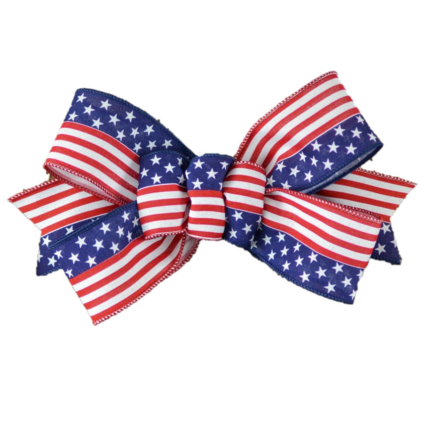 Stars Stripes Fourth of July Add On Wreath Bow - Wreath Embellishment for Already Made Wreath - Pink Door Wreaths