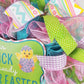 This Chick is Ready for Easter Door Wreath - Easter Door Decor - Blue Pink Purple Green - Pink Door Wreaths