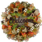 Welcome Fall | Fall Welcome Wreath | Thanksgiving Deco Mesh Wreath - Pink Door Wreaths