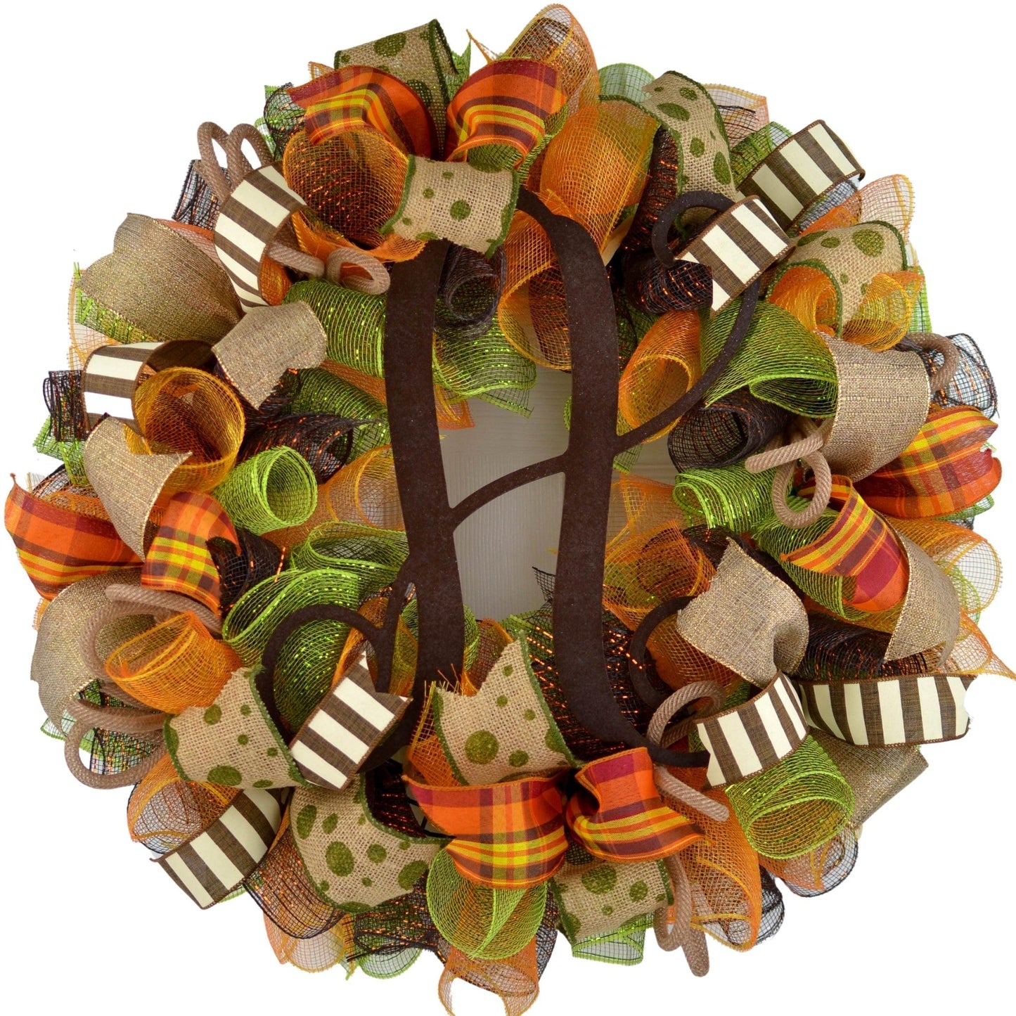 Welcome Fall | Fall Welcome Wreath | Thanksgiving Deco Mesh Wreath - Pink Door Wreaths